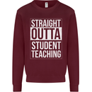 Straight Outta Student Teaching Teacher Mens Sweatshirt Jumper Maroon