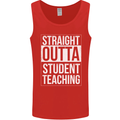 Straight Outta Student Teaching Teacher Mens Vest Tank Top Red