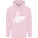 Street Fighter MMA Bare Knuckle Fighting Childrens Kids Hoodie Light Pink