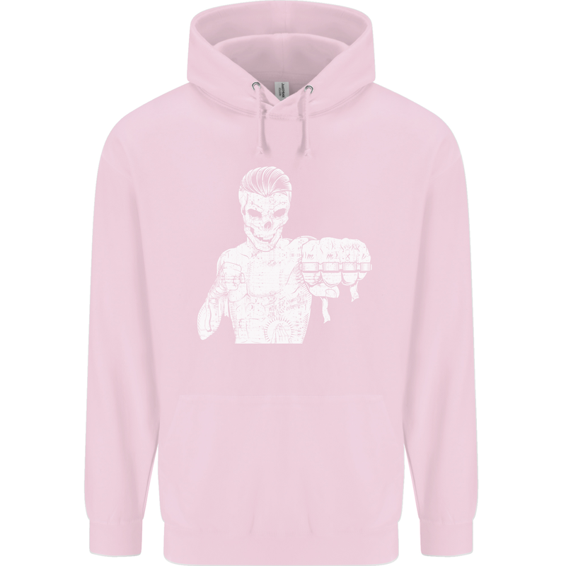 Street Fighter MMA Bare Knuckle Fighting Childrens Kids Hoodie Light Pink