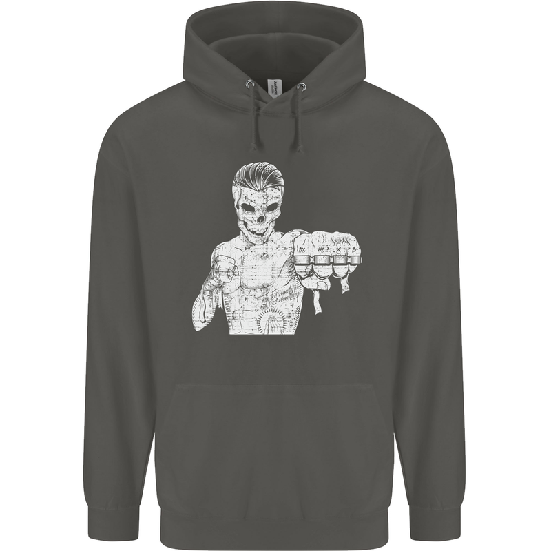 Street Fighter MMA Bare Knuckle Fighting Childrens Kids Hoodie Storm Grey