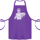 Street Fighter MMA Bare Knuckle Fighting Cotton Apron 100% Organic Purple