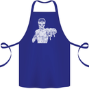 Street Fighter MMA Bare Knuckle Fighting Cotton Apron 100% Organic Royal Blue