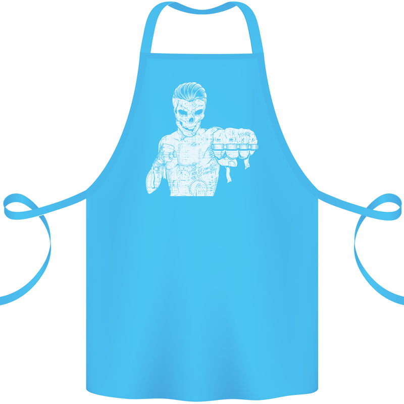 Street Fighter MMA Bare Knuckle Fighting Cotton Apron 100% Organic Turquoise