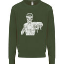 Street Fighter MMA Bare Knuckle Fighting Kids Sweatshirt Jumper Forest Green