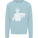 Street Fighter MMA Bare Knuckle Fighting Kids Sweatshirt Jumper Light Blue
