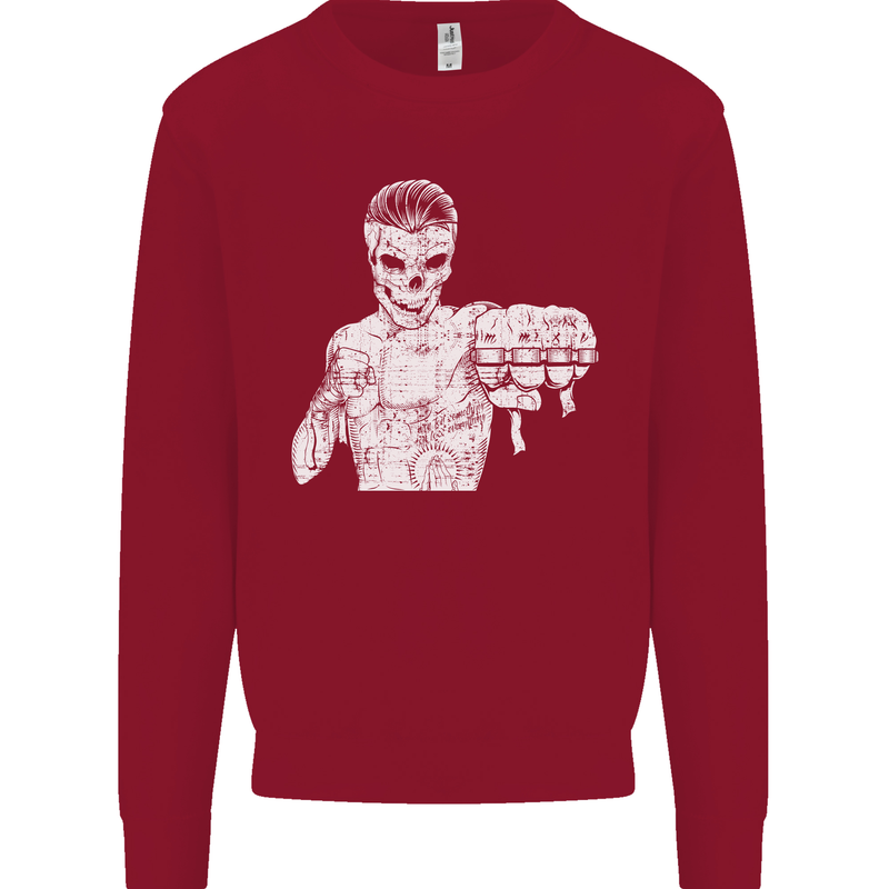 Street Fighter MMA Bare Knuckle Fighting Kids Sweatshirt Jumper Red