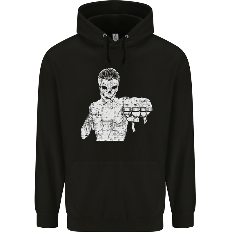 Street Fighter MMA Bare Knuckle Fighting Mens 80% Cotton Hoodie Black