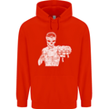 Street Fighter MMA Bare Knuckle Fighting Mens 80% Cotton Hoodie Bright Red