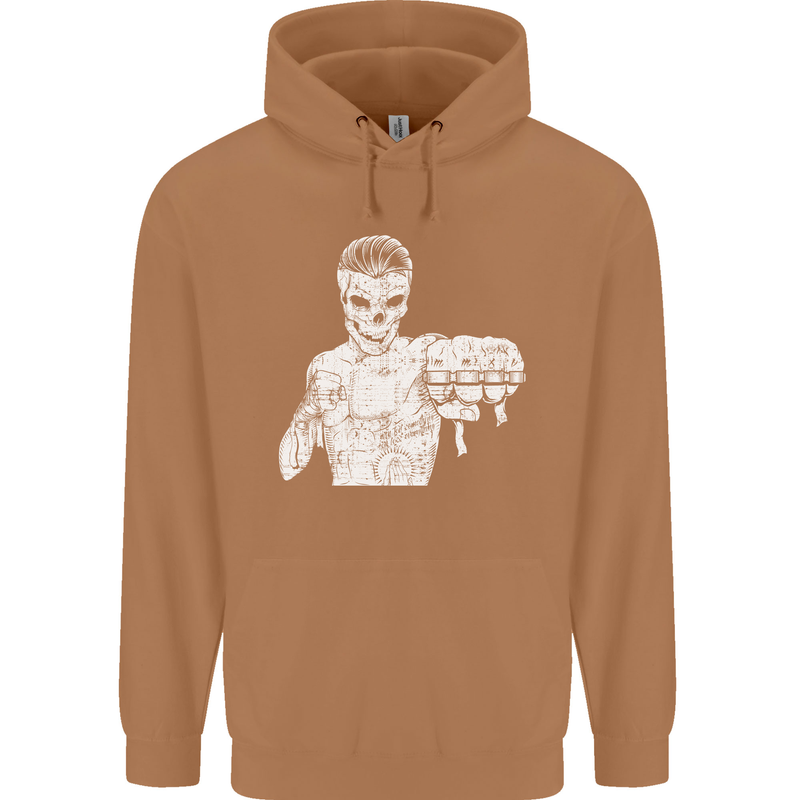 Street Fighter MMA Bare Knuckle Fighting Mens 80% Cotton Hoodie Caramel Latte