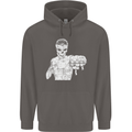 Street Fighter MMA Bare Knuckle Fighting Mens 80% Cotton Hoodie Charcoal