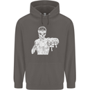 Street Fighter MMA Bare Knuckle Fighting Mens 80% Cotton Hoodie Charcoal