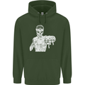Street Fighter MMA Bare Knuckle Fighting Mens 80% Cotton Hoodie Forest Green