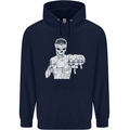 Street Fighter MMA Bare Knuckle Fighting Mens 80% Cotton Hoodie Navy Blue