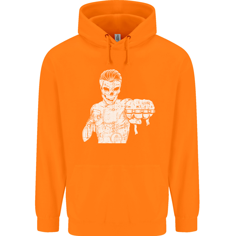Street Fighter MMA Bare Knuckle Fighting Mens 80% Cotton Hoodie Orange