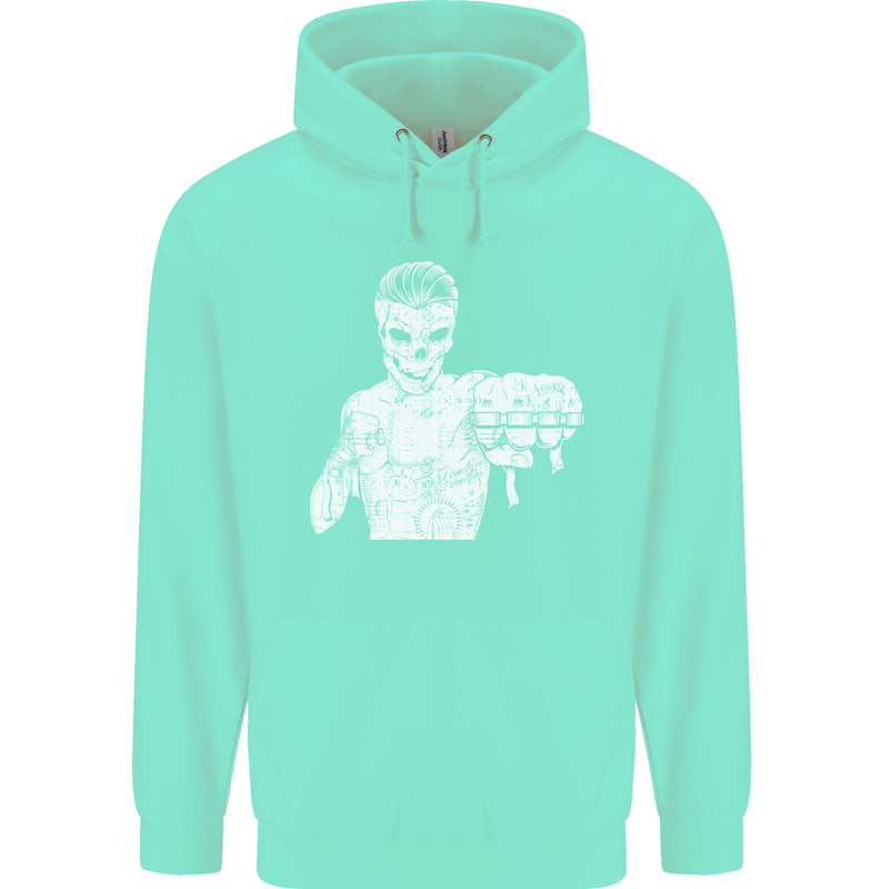 Street Fighter MMA Bare Knuckle Fighting Mens 80% Cotton Hoodie Peppermint