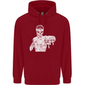 Street Fighter MMA Bare Knuckle Fighting Mens 80% Cotton Hoodie Red