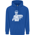Street Fighter MMA Bare Knuckle Fighting Mens 80% Cotton Hoodie Royal Blue