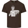 Street Fighter MMA Bare Knuckle Fighting Mens Cotton T-Shirt Tee Top Dark Chocolate