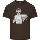 Street Fighter MMA Bare Knuckle Fighting Mens Cotton T-Shirt Tee Top Dark Chocolate