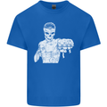 Street Fighter MMA Bare Knuckle Fighting Mens Cotton T-Shirt Tee Top Royal Blue
