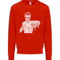 Street Fighter MMA Bare Knuckle Fighting Mens Sweatshirt Jumper Bright Red