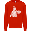 Street Fighter MMA Bare Knuckle Fighting Mens Sweatshirt Jumper Bright Red