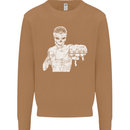 Street Fighter MMA Bare Knuckle Fighting Mens Sweatshirt Jumper Caramel Latte