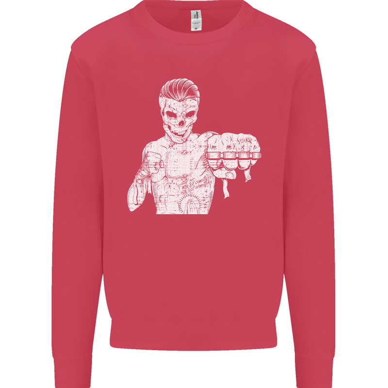 Street Fighter MMA Bare Knuckle Fighting Mens Sweatshirt Jumper Heliconia