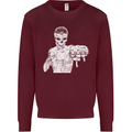 Street Fighter MMA Bare Knuckle Fighting Mens Sweatshirt Jumper Maroon