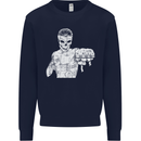 Street Fighter MMA Bare Knuckle Fighting Mens Sweatshirt Jumper Navy Blue