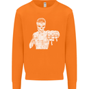 Street Fighter MMA Bare Knuckle Fighting Mens Sweatshirt Jumper Orange