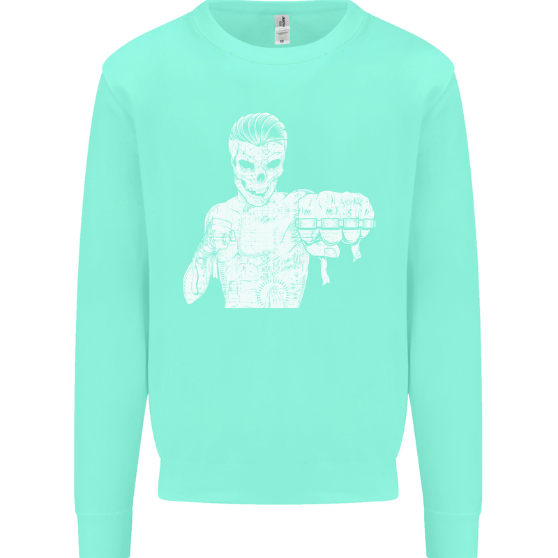 Street Fighter MMA Bare Knuckle Fighting Mens Sweatshirt Jumper Peppermint