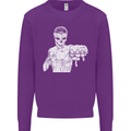 Street Fighter MMA Bare Knuckle Fighting Mens Sweatshirt Jumper Purple