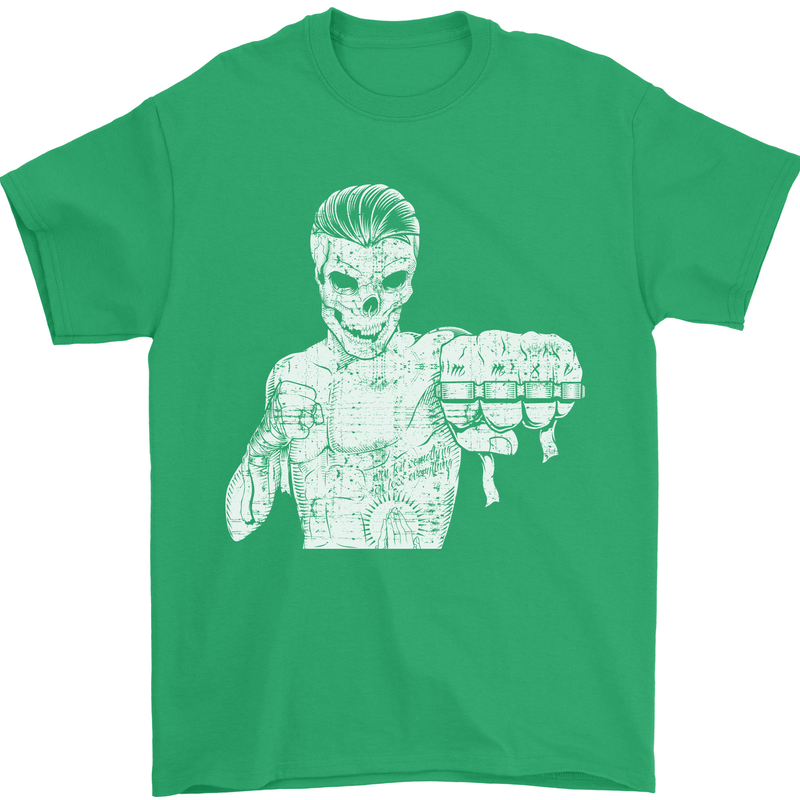 Street Fighter MMA Bare Knuckle Fighting Mens T-Shirt Cotton Gildan Irish Green