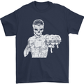 Street Fighter MMA Bare Knuckle Fighting Mens T-Shirt Cotton Gildan Navy Blue