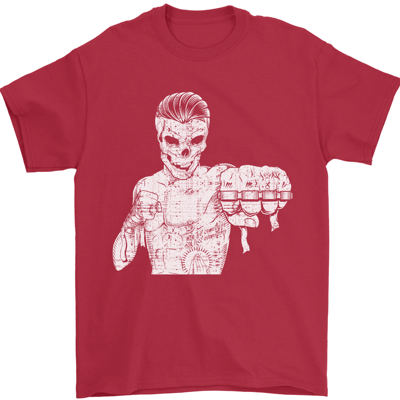 Street Fighter MMA Bare Knuckle Fighting Mens T-Shirt Cotton Gildan Red
