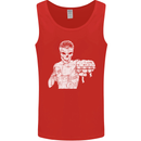 Street Fighter MMA Bare Knuckle Fighting Mens Vest Tank Top Red