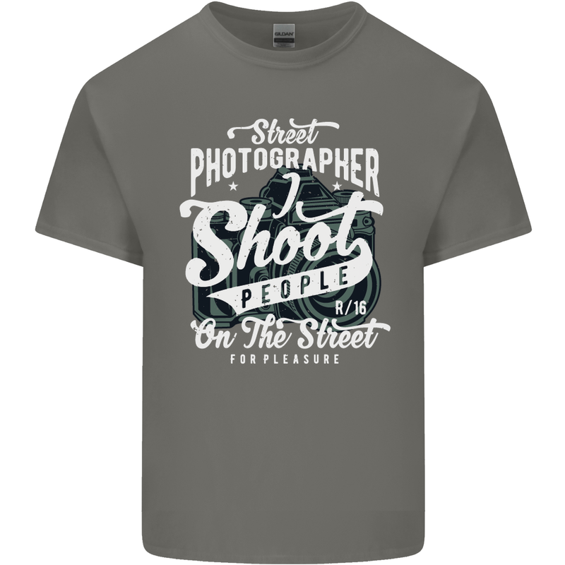Street Photographer Photography Funny Mens Cotton T-Shirt Tee Top Charcoal
