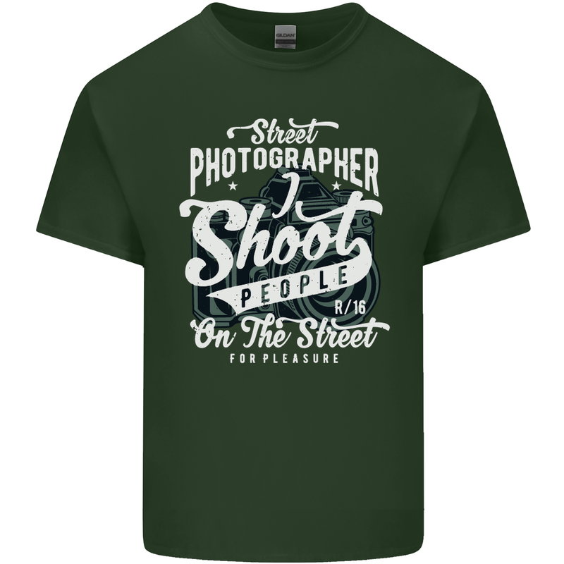 Street Photographer Photography Funny Mens Cotton T-Shirt Tee Top Forest Green