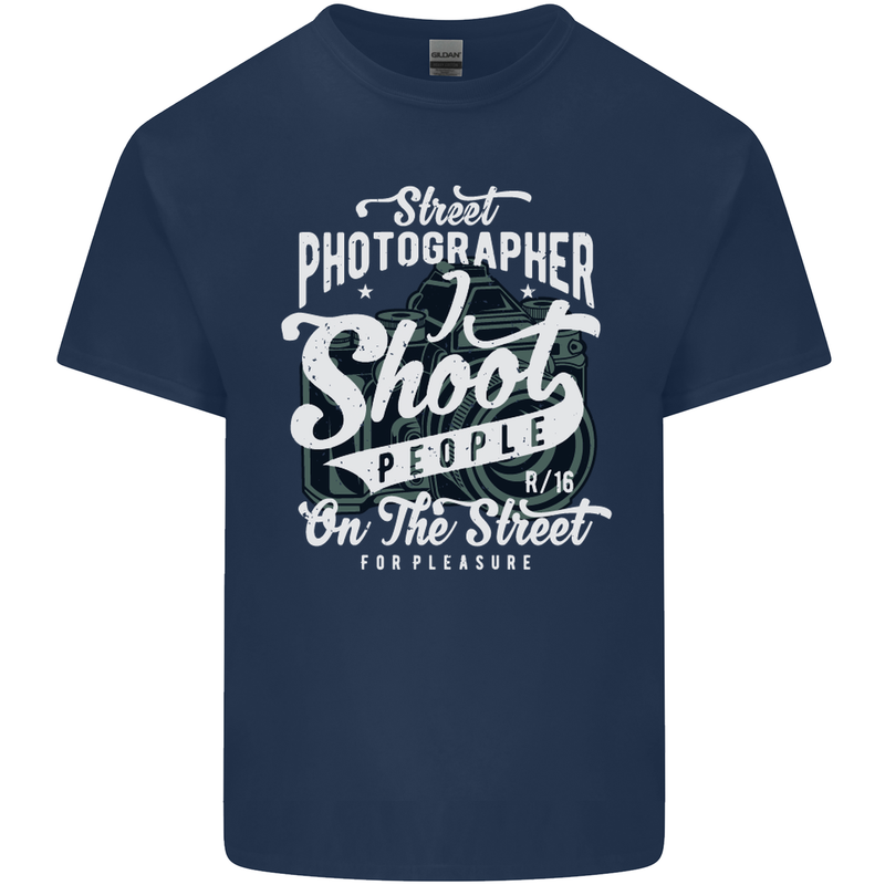 Street Photographer Photography Funny Mens Cotton T-Shirt Tee Top Navy Blue