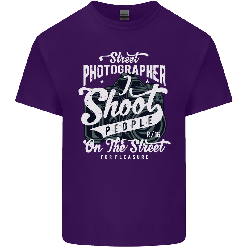 Street Photographer Photography Funny Mens Cotton T-Shirt Tee Top Purple