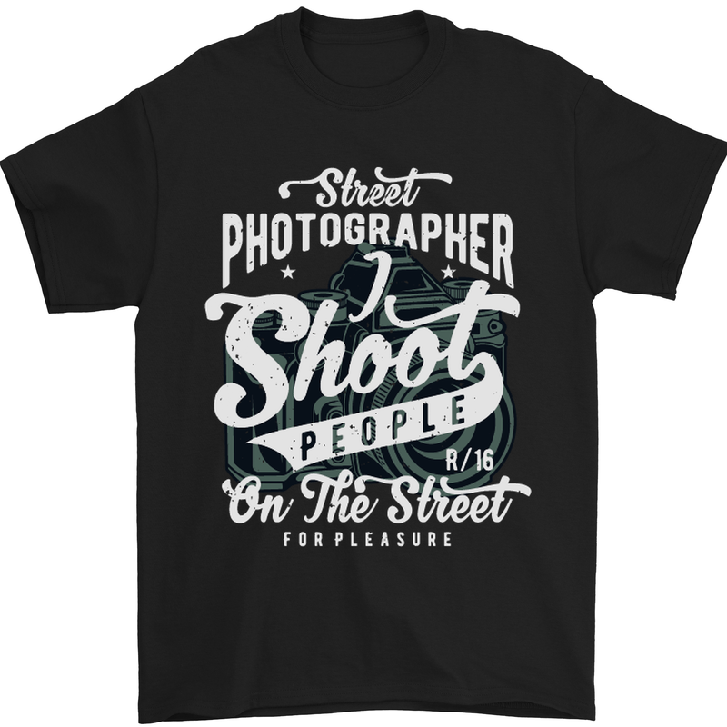 Street Photographer Photography Funny Mens T-Shirt Cotton Gildan Black
