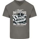 Street Photographer Photography Funny Mens V-Neck Cotton T-Shirt Charcoal