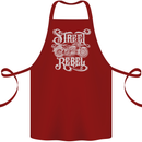 Street Rebel Motorcycles Motorbike Biker Cotton Apron 100% Organic Maroon