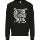 Street Rebel Motorcycles Motorbike Biker Kids Sweatshirt Jumper Black
