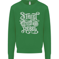 Street Rebel Motorcycles Motorbike Biker Kids Sweatshirt Jumper Irish Green