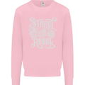 Street Rebel Motorcycles Motorbike Biker Kids Sweatshirt Jumper Light Pink