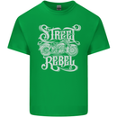 Street Rebel Motorcycles Motorbike Biker Kids T-Shirt Childrens Irish Green