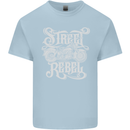 Street Rebel Motorcycles Motorbike Biker Kids T-Shirt Childrens Light Blue